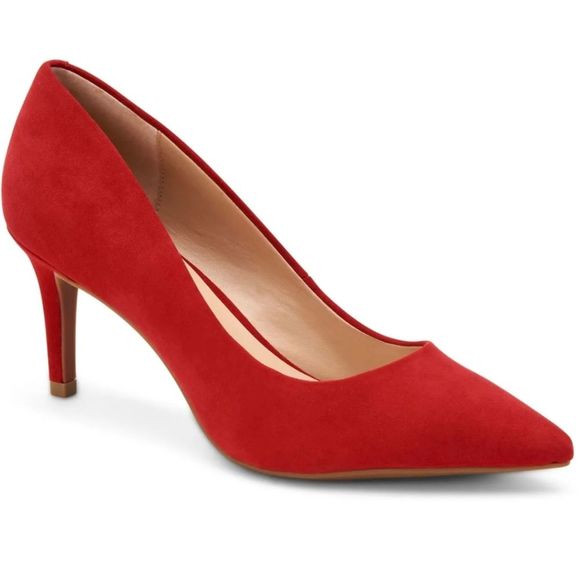 Alfani Shoes - Alfani Jeules Women Pointed Toe Suede Burgundy Heels